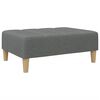 vidaXL 2-Seater Sofa Bed with Footstool Dark Grey Fabric