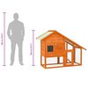 vidaXL Rabbit Hutch 140x63x120 cm Solid Firwood
