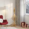 vidaXL Wooden Christmas Tree with Stand Brown 150 cm Solid pine wood