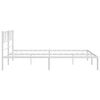 vidaXL Metal Bed Frame without Mattress with Headboard White 183x213cm