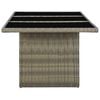 vidaXL 7 Piece Outdoor Dining Set with Cushions Poly Rattan Brown