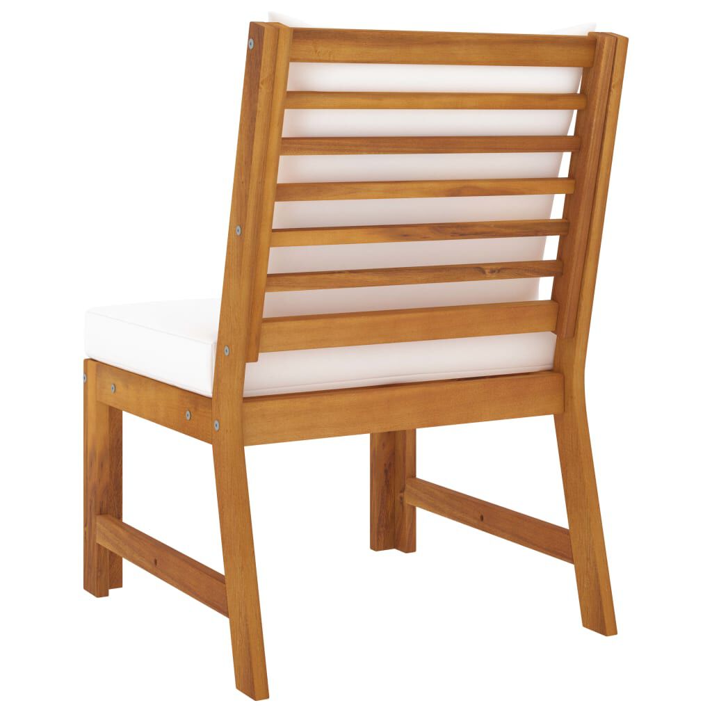 vidaXL 3 Piece Garden Lounge Set with Cream Cushion Solid Acacia Wood