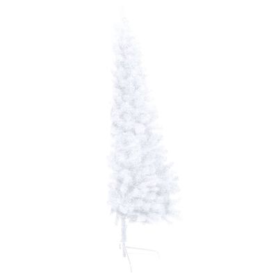 vidaXL Artificial Half Pre-lit Christmas Tree with Ball Set White 180 cm