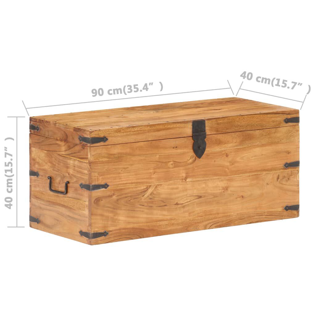 vidaXL Chest 90x40x40 cm Solid Acacia Wood