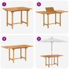 vidaXL Garden Dining Set 7 pcs Brown 160 x 80 x 75 cm Solid teak wood