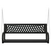 vidaXL Garden Swing Bench 125 cm Steel and Plastic Black