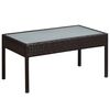 vidaXL 5 Piece Garden Lounge Set with Cushions Poly Rattan Brown