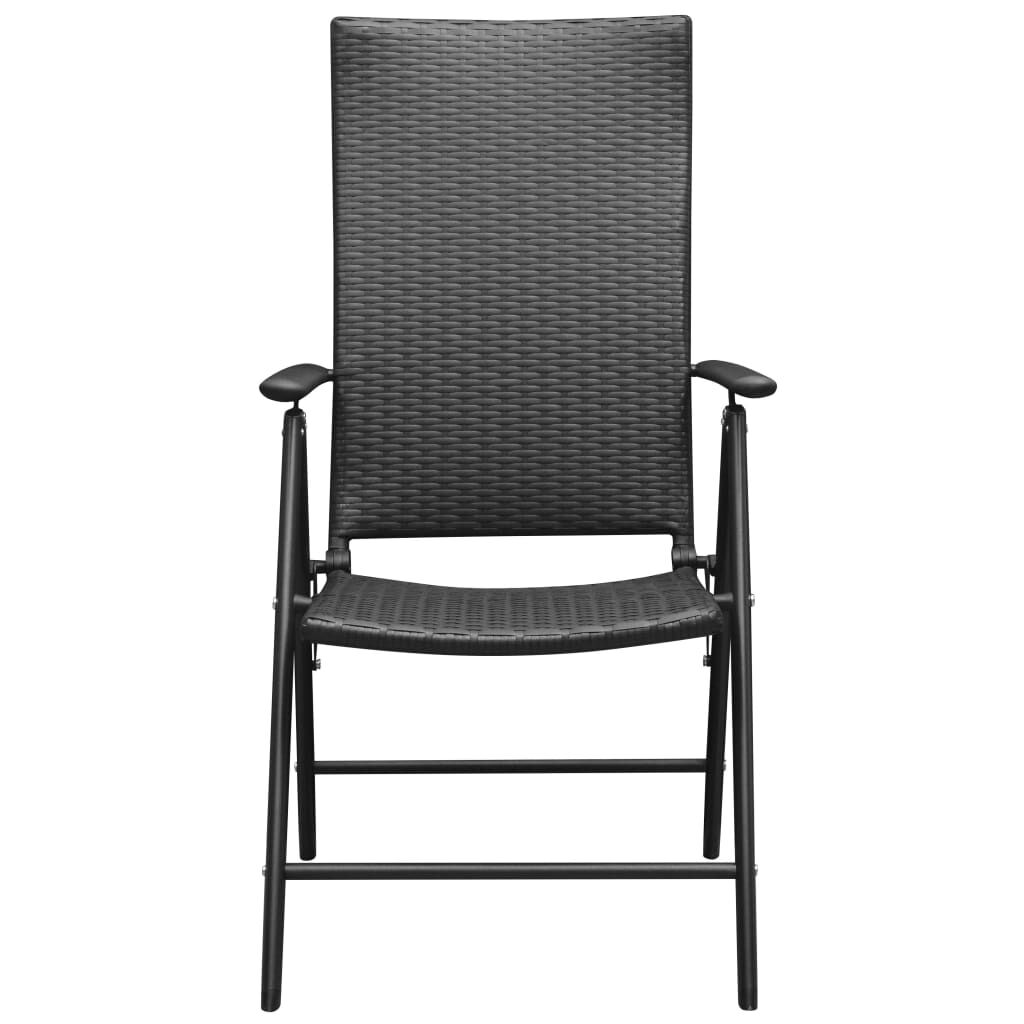 vidaXL 3 Piece Garden Dining Set Black and Brown