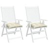 vidaXL Chair Cushions 2 pcs Cream White 40x40x7 cm Oxford Fabric