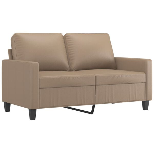 vidaXL 2-Seater Sofa Cappuccino 120 cm Faux Leather