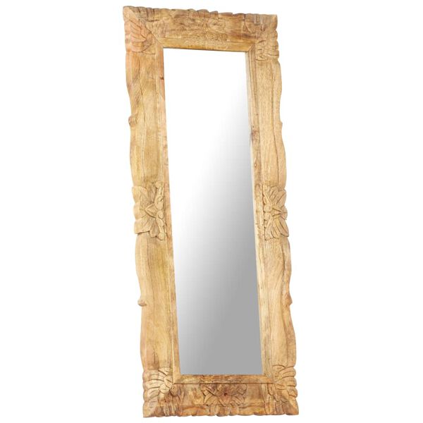 vidaXL Mirror 110x50 cm Solid Mango Wood