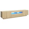 vidaXL TV Cabinet with LED Lights Sonoma Oak 180x35x40 cm