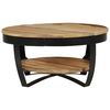 vidaXL Coffee Table Solid Rough Mango Wood 65x32 cm