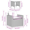vidaXL 4 Piece Garden Sofa Set with Cushions Black Poly Rattan