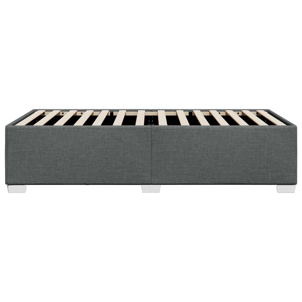 vidaXL Bed Frame without Mattress Dark Grey Twin Fabric