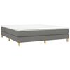 vidaXL Box Spring Bed Frame Dark Grey King Fabric (US Only)