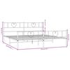 vidaXL Metal Bed Frame without Mattress with Footboard Black 183x213cm