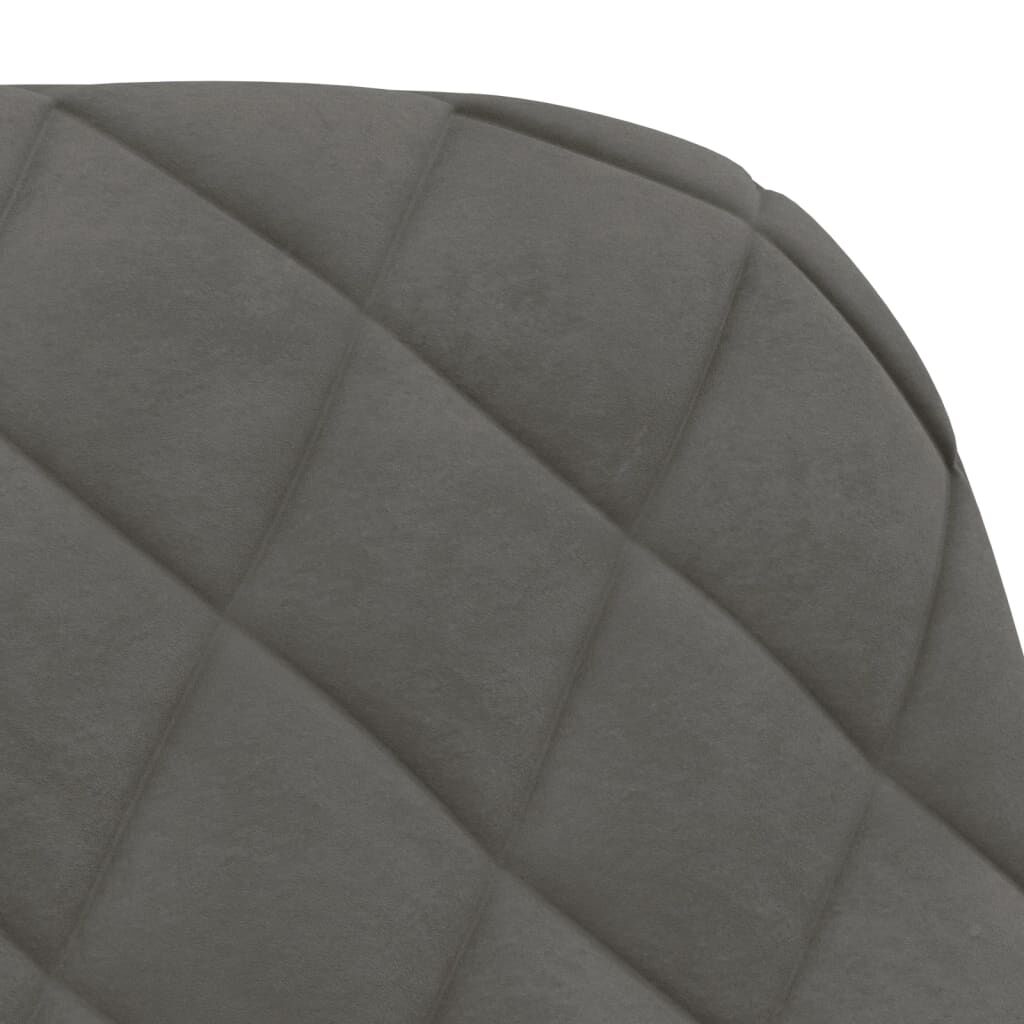 vidaXL Swivel Dining Chairs 2 pcs Dark Grey Velvet