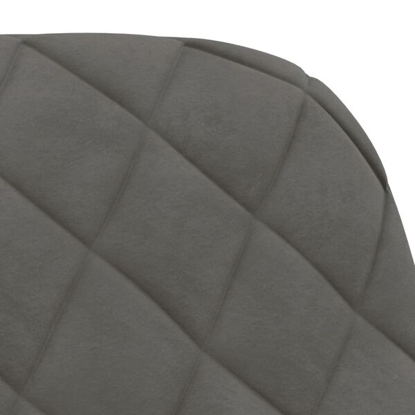 vidaXL Swivel Dining Chairs 2 pcs Dark Grey Velvet