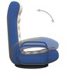 vidaXL Swivel Floor Chair Blue and Cream Fabric