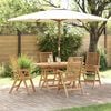 vidaXL Garden Chair 4 pcs Brown 52 x 64.5 x 108 cm Solid teak wood