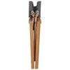 vidaXL Folding Director's Chairs 2 pcs Grey Solid Wood Teak