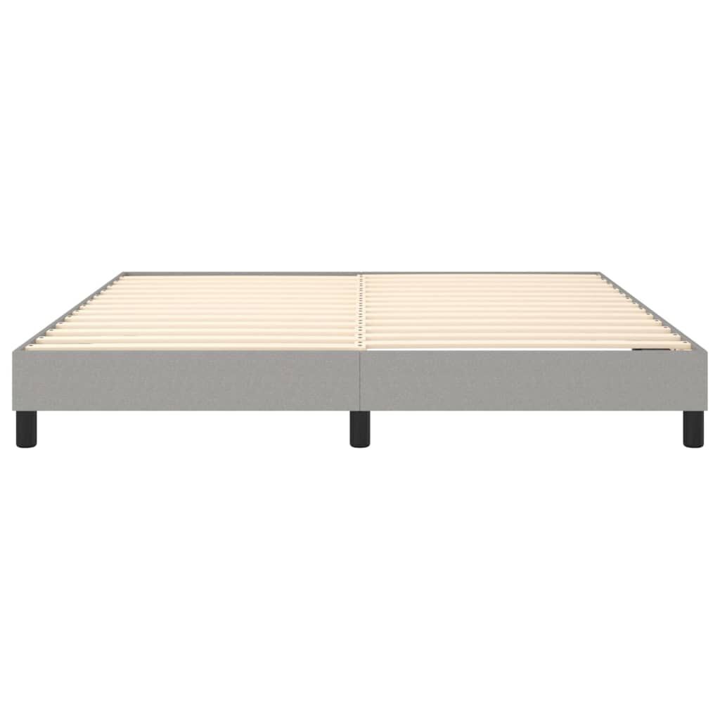 vidaXL Bed Frame without Mattress Light Grey 193x203 cm Fabric