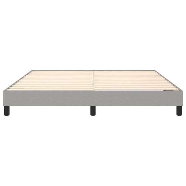 vidaXL Bed Frame without Mattress Light Grey 193x203 cm Fabric