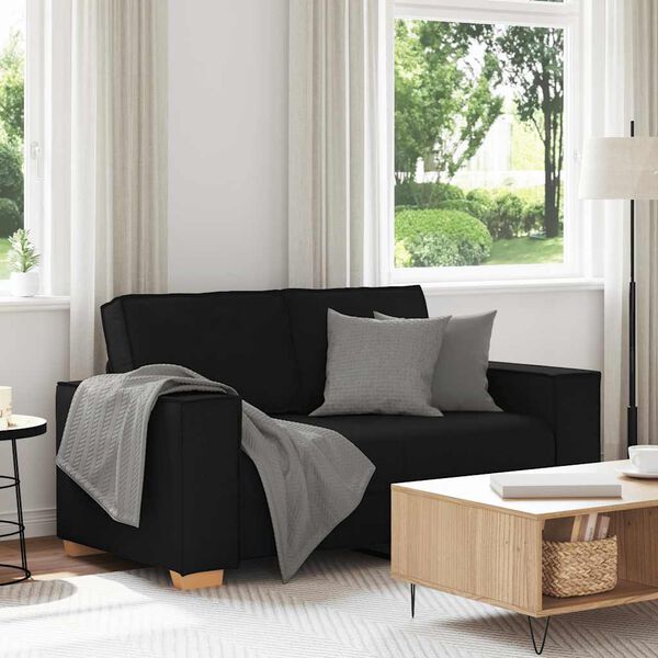 vidaXL 2-Seater Sofa Black 120 cm Fabric