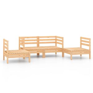 vidaXL 4 Piece Garden Lounge Set Solid Pinewood