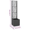 vidaXL Garden Planter Anthracite 36 x 36 x 140 cm Polypropylene