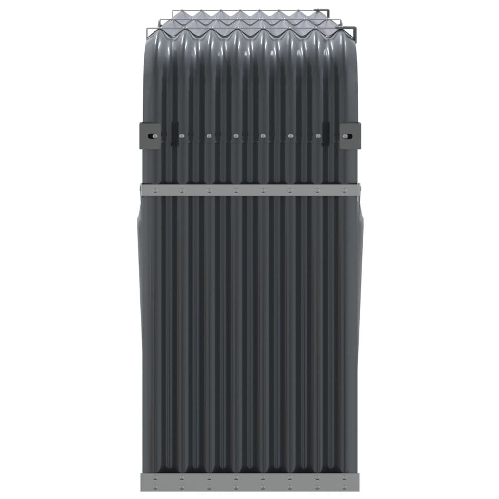 vidaXL Log Holder Anthracite 180x45x100 cm Galvanised Steel