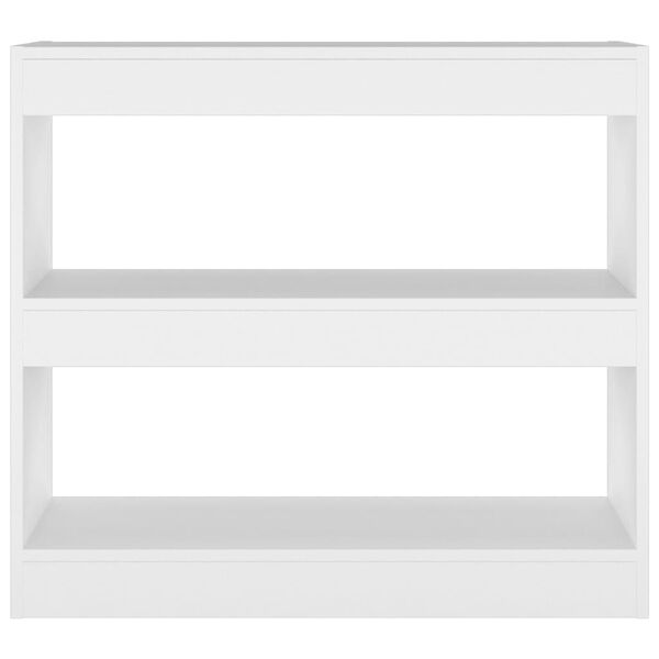 vidaXL Book Cabinet/Room Divider White 80x30x72 cm