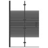 vidaXL Folding Shower Enclosure ESG 80x140 cm Black