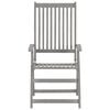 vidaXL Garden Reclining Chairs 3 pcs with Cushions Solid Acacia Wood