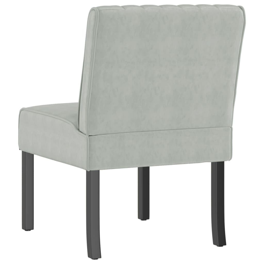 vidaXL Slipper Chair Light Grey Velvet