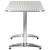 vidaXL 5 Piece Outdoor Dining Set Aluminium Silver