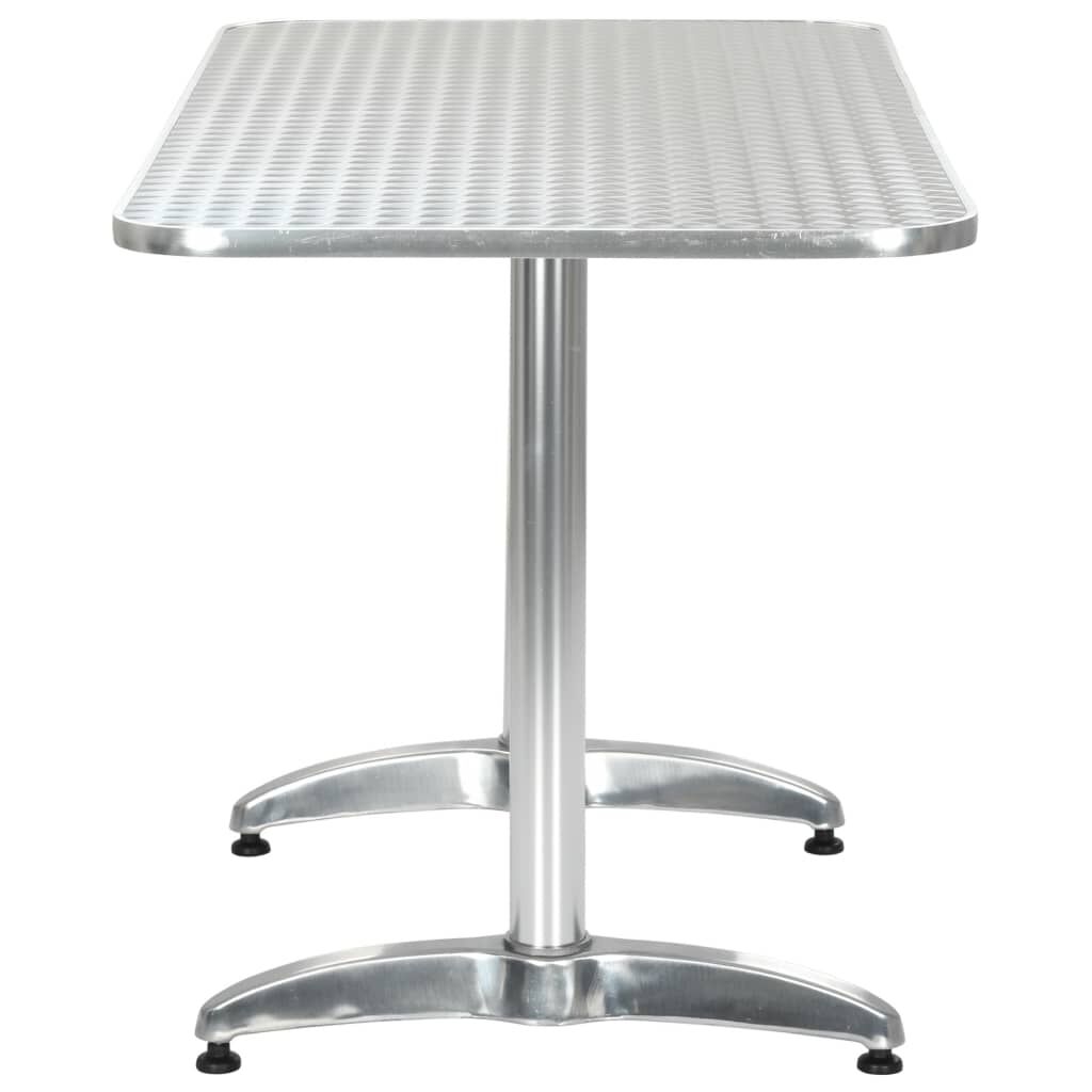 vidaXL 5 Piece Outdoor Dining Set Aluminium Silver