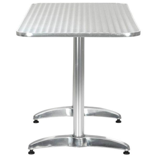 vidaXL 5 Piece Outdoor Dining Set Aluminium Silver