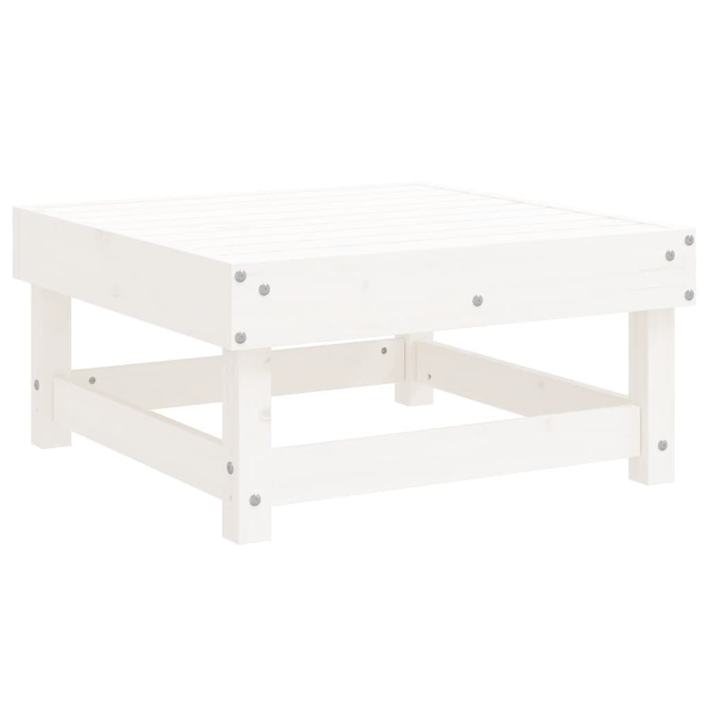 vidaXL 7 Piece Garden Lounge Set White Solid Wood Pine