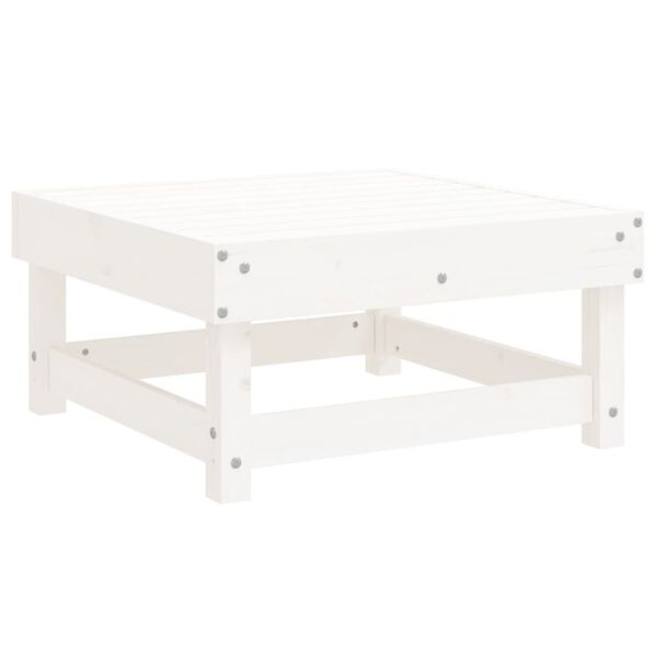 vidaXL 7 Piece Garden Lounge Set White Solid Wood Pine