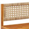 vidaXL Garden Sofa Corner with Cushions Wood Acacia&Rattan