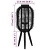 vidaXL Freestanding Candle Lantern Holder Bamboo Black