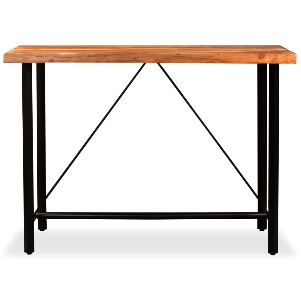 vidaXL Bar Table Solid Acacia Wood 150x70x107 cm