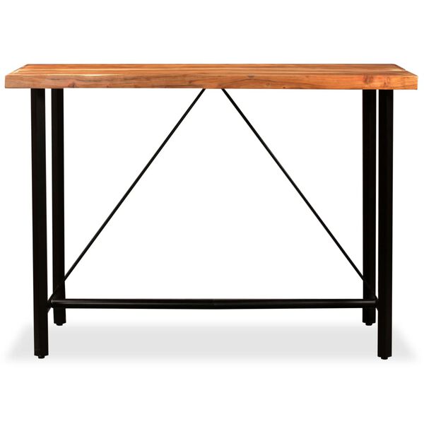vidaXL Bar Table Solid Acacia Wood 150x70x107 cm