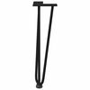 vidaXL Hairpin Legs for Coffee Table 4 pcs Black 42 cm Solid Steel