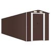 vidaXL Garden Shed Dark Brown 192x938x223 cm Galvanised Steel