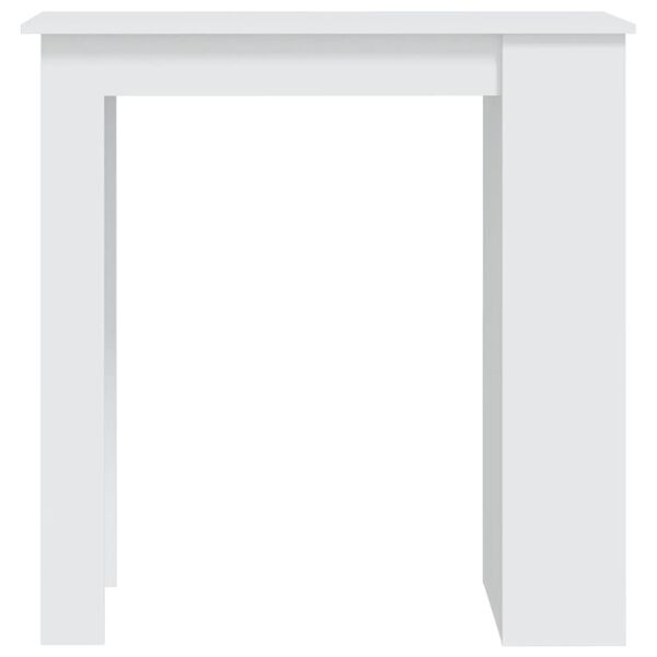 vidaXL Bar Table with Storage Rack White 102x50x103.5 cm Engineered Wood
