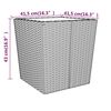 vidaXL 5 Piece Garden Bistro Set Poly Rattan and Tempered Glass Grey