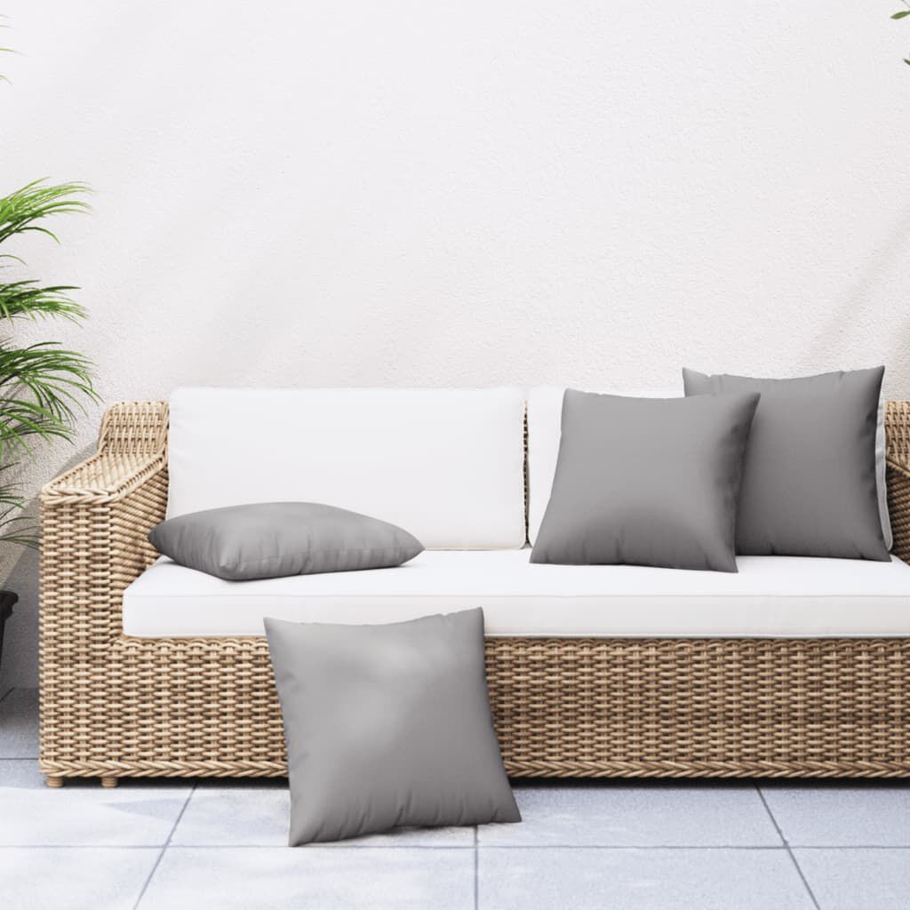 vidaXL Sofa Cushions 4 pcs Grey 60x60 cm Fabric